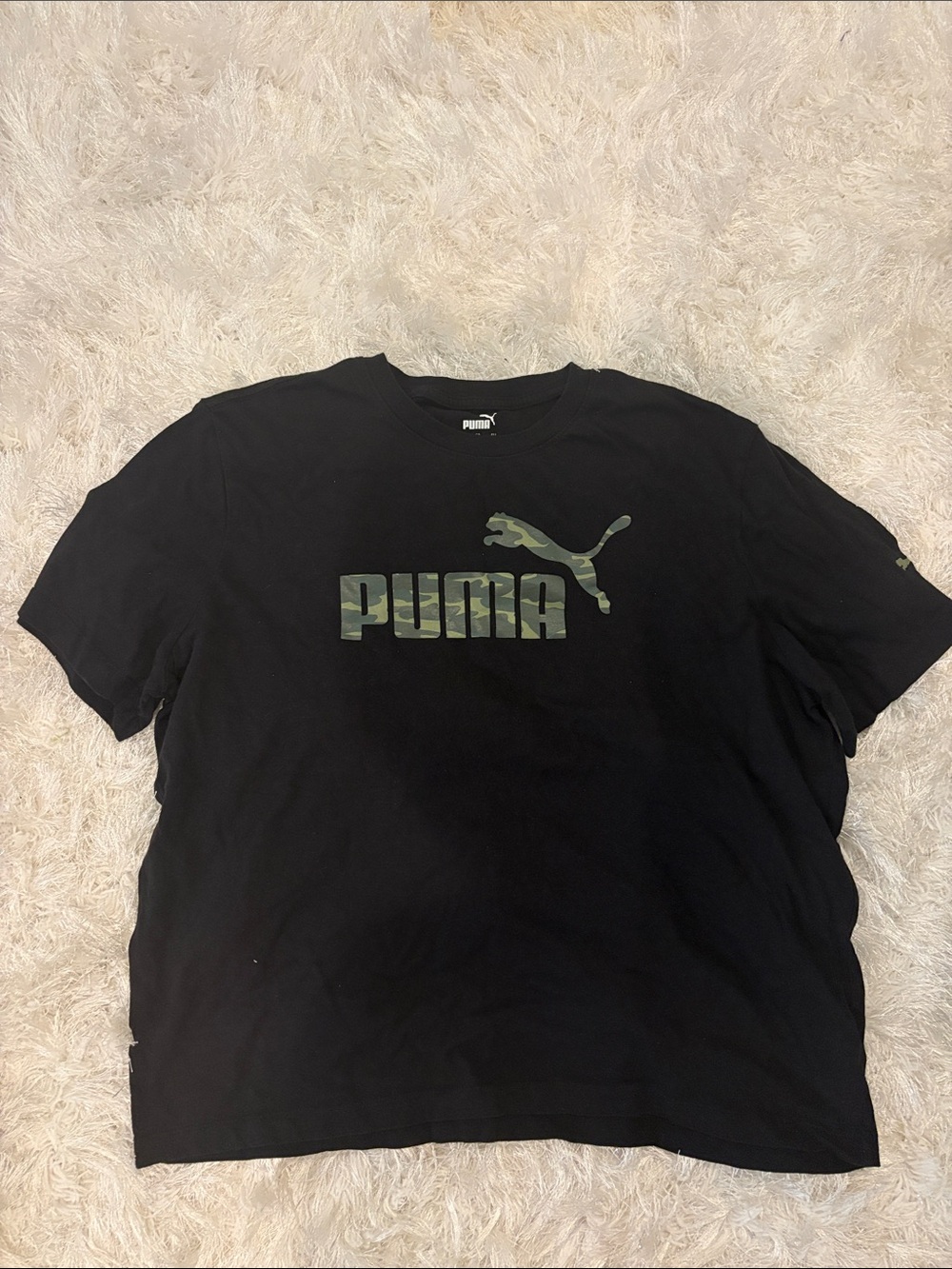 Puma Black Tee with Camo Logo